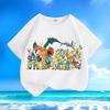 New Pokemon Pikachu Summer Cartoon Short-sleeved T-shirts for Men, Women, Adults and Children, Pure Cotton Round-neck Loose Top