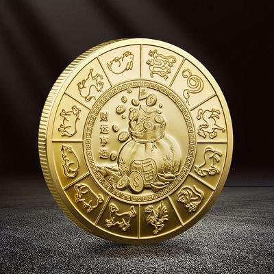 2025 Year of the Snake Commemorative Badge Metal Colorful Chinese Zodiac Snake Commemorative Coin Event Gift Making