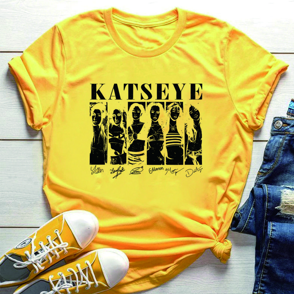 Aesthetic Katseye Music Tshirt Kpop Shirt Beautiful Chaos Tshirt Trendy Music Tee Y2k Top Unisex Short Sleeves Tops Fans Gift