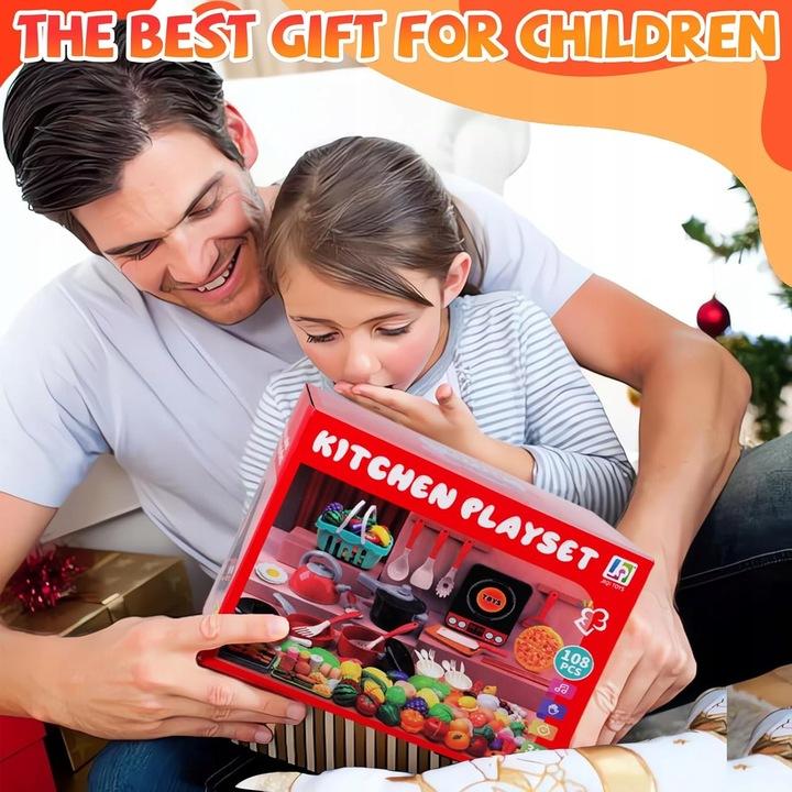 zestaw kuchenny DLA DZIECI DO ZABAWY kuchnia 108 elementow