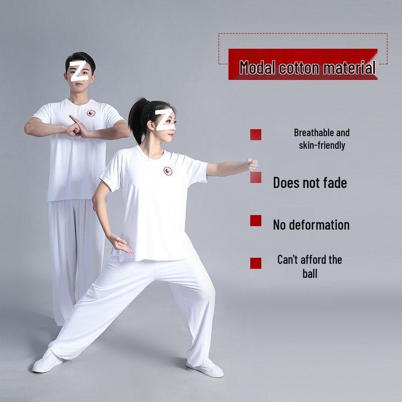Spring Style Tai Chi Suit Set for Men and Women - Middle-Aged & Elderly Performance and Practice Wear