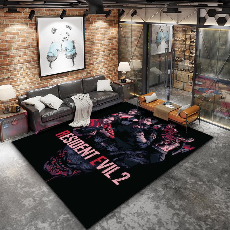 Resident Evil Carpet Rug for Living Room Bedroom Home Sofa Decoration,Kids play Nonslip Floor Mat