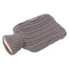 Classic Hot Water Bottle with Knitted Cover Handy Soft Hand Feet Warm Water Bag for Winter 2L Grey