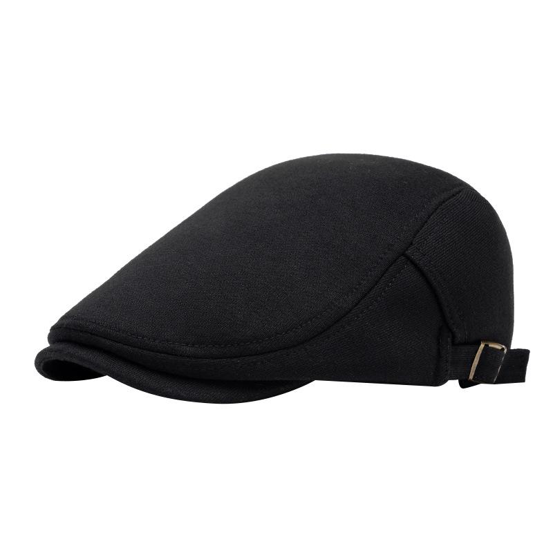 Warme Schnabelmütze für Damen & Herren, einfarbige Schiebermütze, Flache Kappe, Herbst/Winter, Passend für große Köpfe.