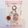 Resin Flocking Monchichi Keychain Cute Monkey Baby Trendy Keyring Cartoon Pendent Keys Bags Hanging Accessories Small Gifts