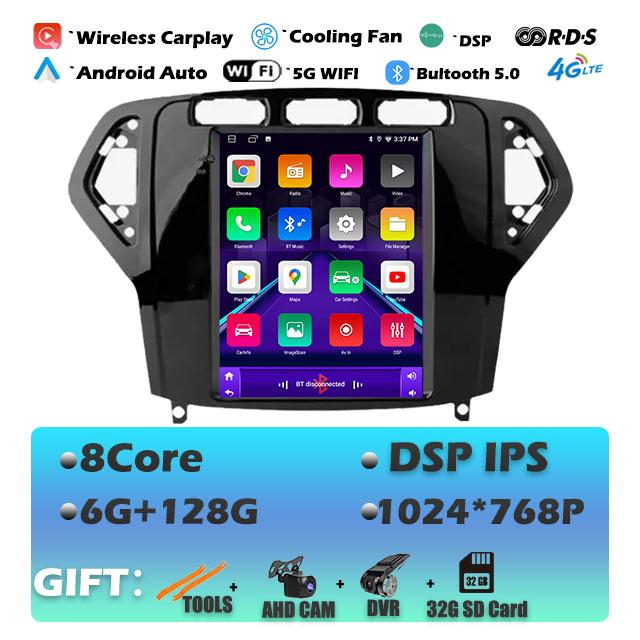 9.7“ IPS For Ford Mondeo 2007-2010 Carplay Android 14 Car Radio Multimedia Video Player Navigaion Head Unit Stereo Audio