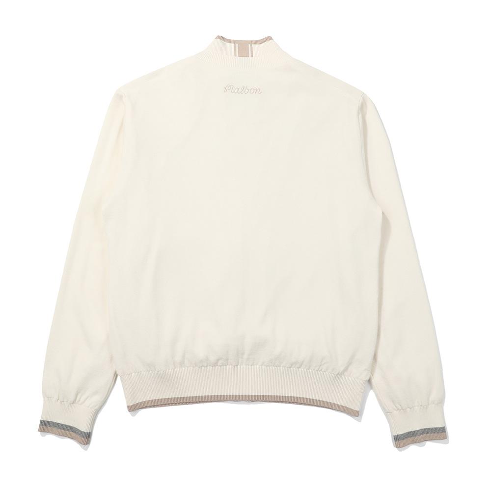 Malbon Golf Bucket Point Denny Full Zip Ivory (Man)