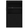 LED Sideboard in Black Oak Look 60.5 x 37 x 100 cm