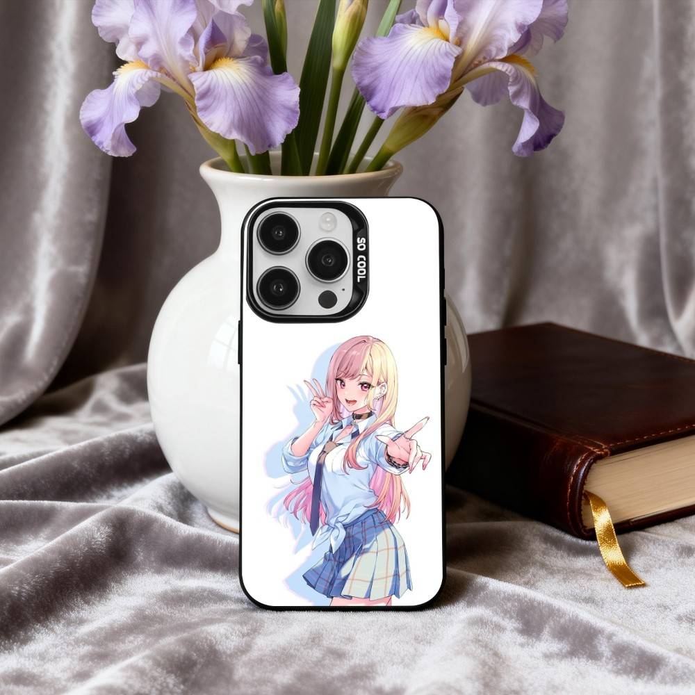 M-Marin K-Kitagawa My Dress Up D-Darling Phone Case For iPhone17,16,15,14,13,12,11 Plus,Pro Max Black Candy Silver Phone Case