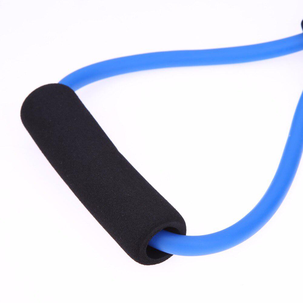 Portable Yoga Tube 8 Type Rubber Latex Muscle Training Resistance Band Elastic Pull Rope Gym Fitness