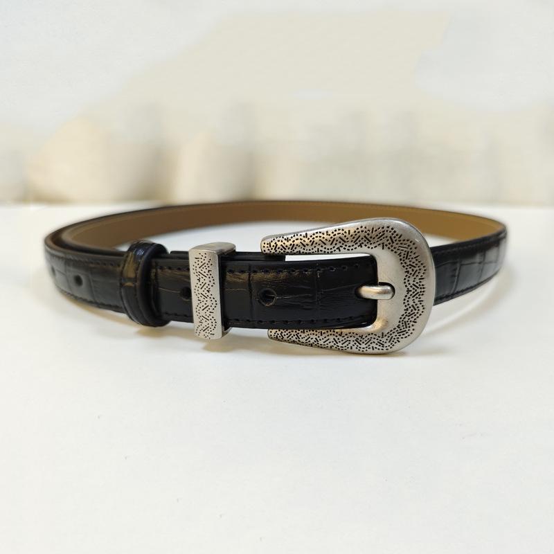 etro niche crocodile pattern women s genuine leather belt versatile fashion belt with eans 100*2cm