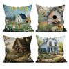 1 Pc Farmhouse Scenery Spring Pillow Cover For Home Living Room Bedroom Sofa Office Decorative Pillowcase Soft Throw Pillows
