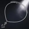 Bohemian Style Heart-Shaped Tassel Rhinestone Navel Ring with Waist Chain for Women's Belly Button Piercing Jewelry