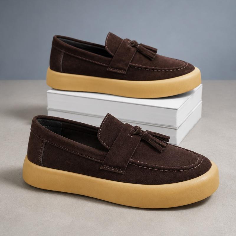 New Autumn Men's Bean Shoes British Style Loafers Fashionable Men's Casual Single Shoes