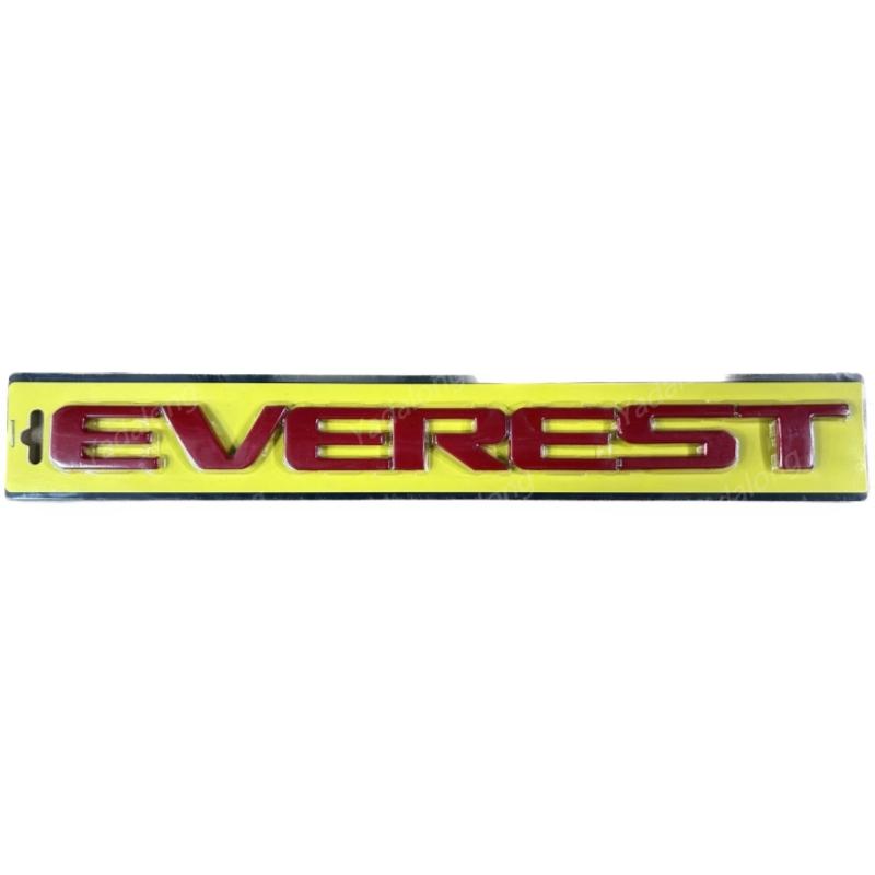 AJF1 3D Hood Emblem Logo Letters Sticker With Glue Chromium Styling Chrome Red White Mate Black Fit For FORD EVEREST
