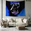 Juice Wrld Wall Tapestry Aesthetic Wall Hanging Printed Fabric Blanket Decorative Tapestries for Bedroom Living Room Home Decor