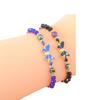Cute Animal Butterfly Multicolor Crystal Small Round Beads Bracelets for Women Boho Rainbow Rope Bracelet Wristband Jewelry Gift