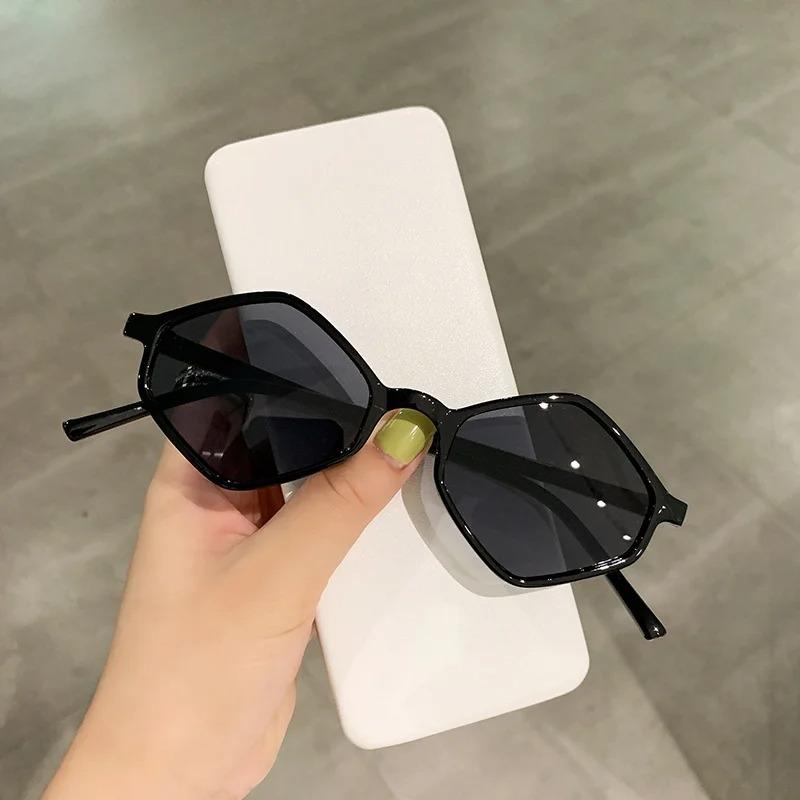 Sunglasses For Women Rhombus Clear Blue Sun Glasses Irregular Vintage Small Frame Goggle Uv400 Ladies