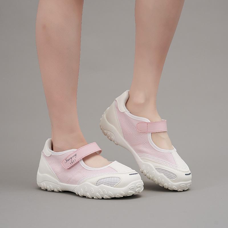 Fashion Summer Mesh Breathable Women 2025 New Single Shoes Versatile Casual Mary Jane Shoes