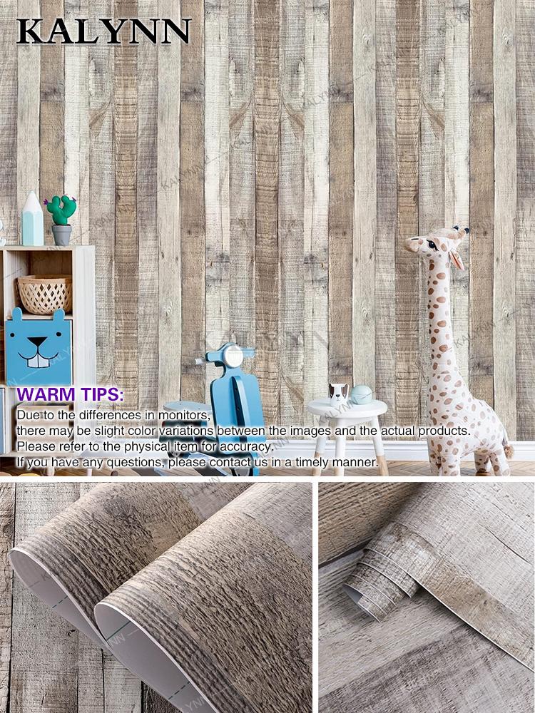 Wood Contact Paper Peel and Stick Wallpaper Self Adhesive Removable Vintage Faux Wood Wall Paper Plank Shelf Home Decoration