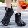 Fleece-lined Mid-top Five-finger Shoes for Women & Men - Non-slip, Wear-resistant, Ideal for Outdoor, Fitness, Yoga & Hallux Valgus.