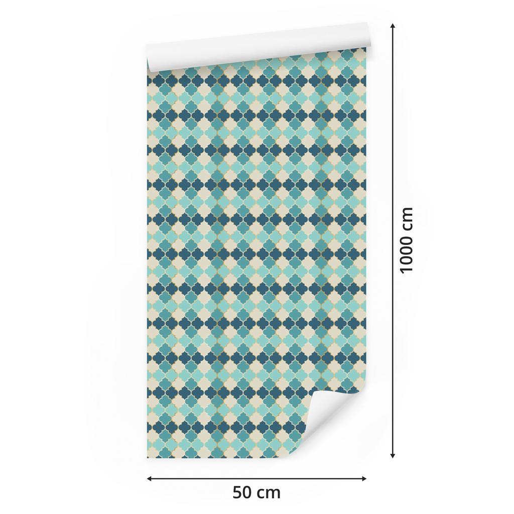Moroccan wall and mosaic wallpaper for living room and bedroom 50x1000