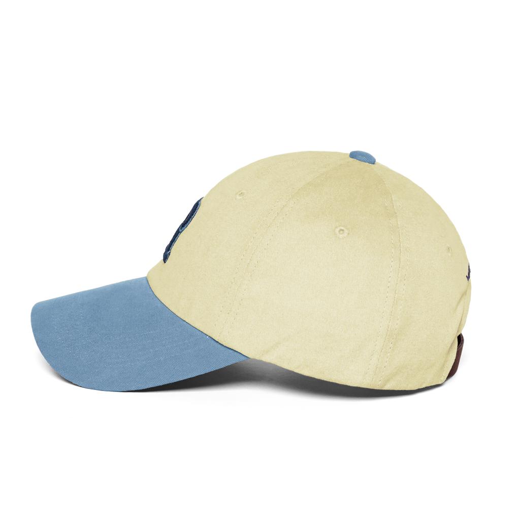 VERUTUM Vrt Initial Two-Tone Ball Cap Yellow Blue