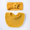 Baumwoll-Baby-Lätzchen und Stirnband-Set mit Gaze der Klasse A