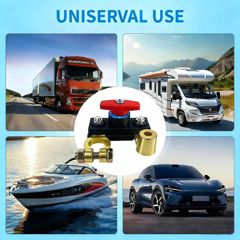Car Battery Cut Off Switch Disconnect Automatic Circuit Breaker Anti-Power Off Leakage Protector Universal Auto Parts 12V/24V