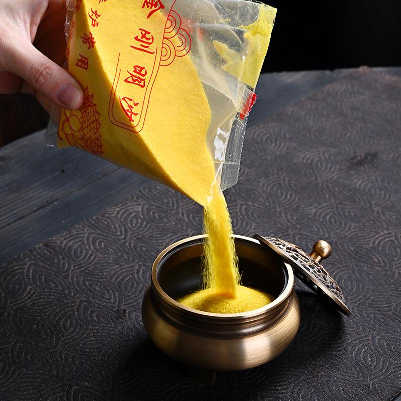 Golden Yellow Sand for Incense Burners - Fine Particle, Small Pack