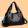 Vintage Soft Leather Handbag Women's Commuter Multi-Layer Large Capacity Shoulder Crossbody Bag
