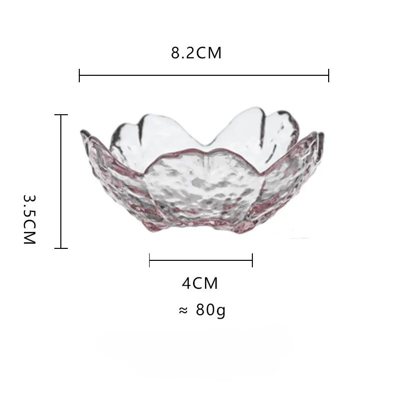 

Cherry Blossom Flavored Dish Hammer Patterned Pink Glass Sauce Dish Small Dish Vinegar Dish Hot Pot Seasoning Restaurant Dish