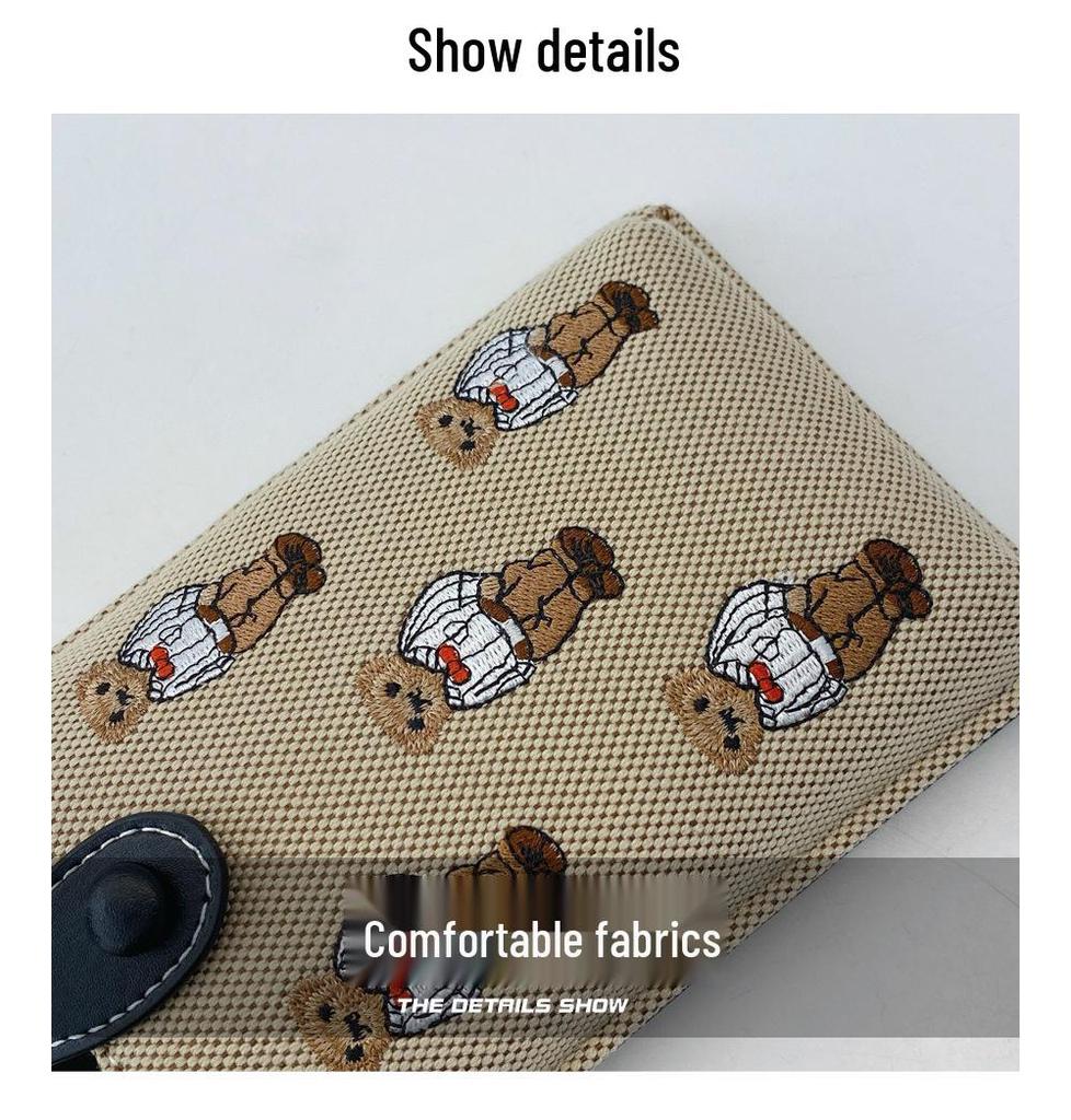 Damen Retro Farbblock Cartoon Umhängetasche für Lässige Mode, Passend für Handy