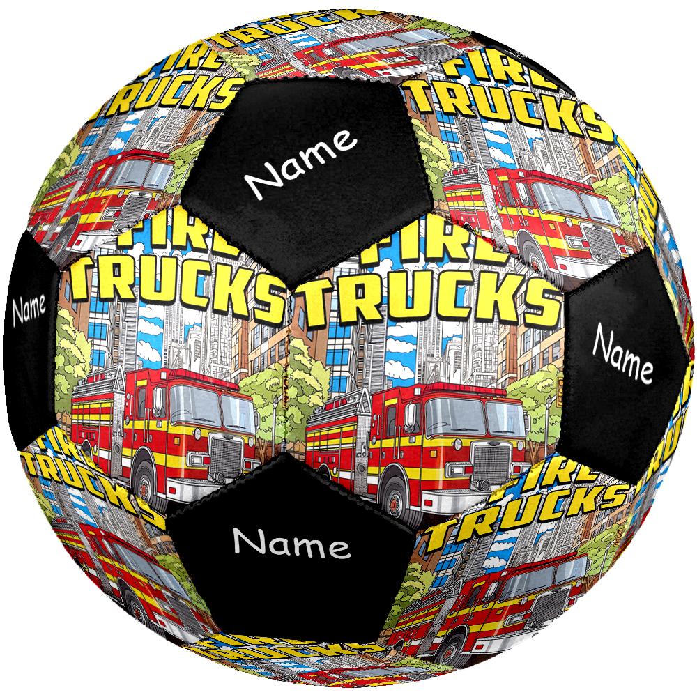 Custom Name Fire Truck Theme Size 5 Soccer Ball, Suitable for Both Indoor and Outdoor Matches, a Gift Suitable for Everyone.