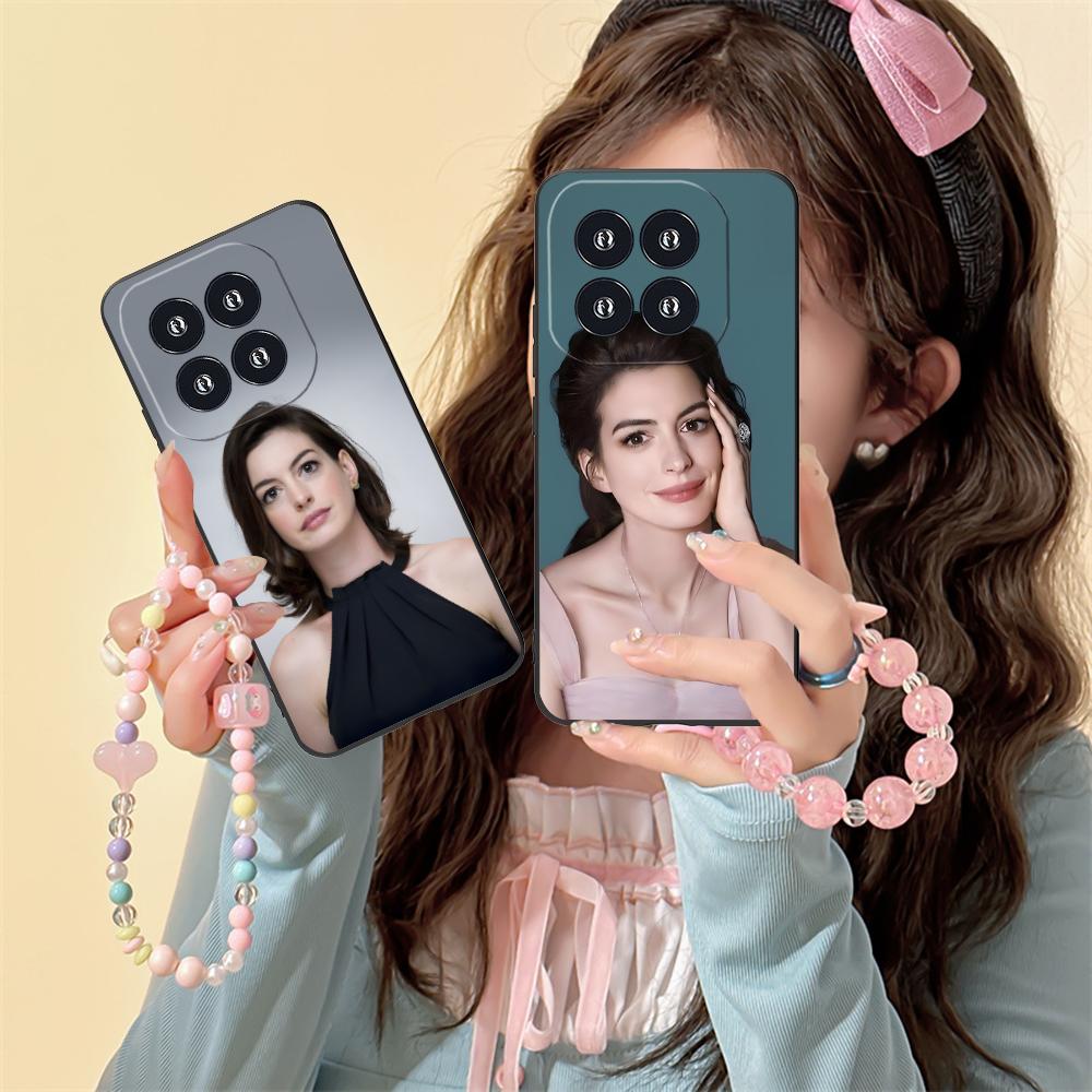 Anne Hathaway Mobile Phone Case for Xiaomi 15 14 13 12 Mi 11 T Ultra Lite Pro S X 5G Colorful Printing Cover Cover Pretty Luxury