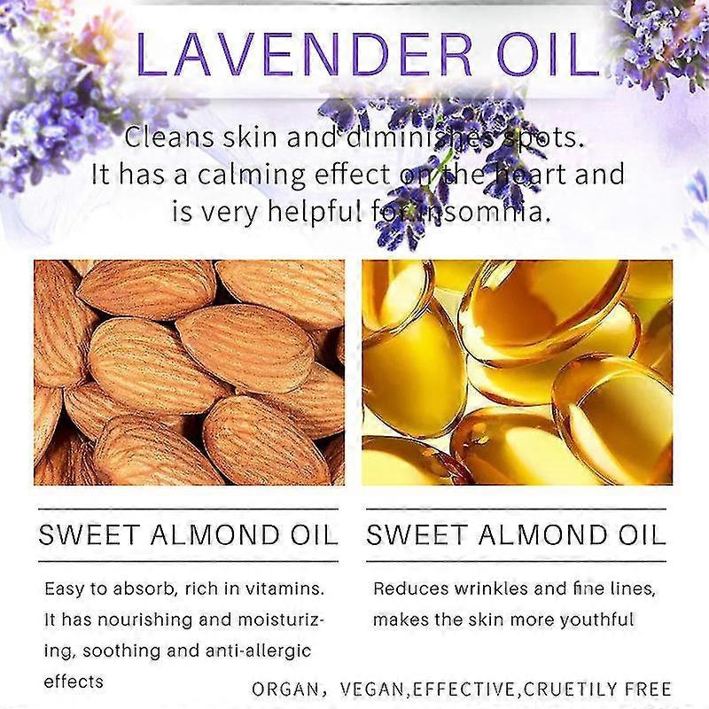 3 Stück Lavendel ätherisches Öl Feuchtigkeitsspendendes und nährendes Schlaföl Lavendelöl 30ml