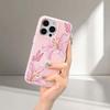 Fashionable Pink Lily Jelly Two-in-One Phone Case for Apple iPhone 13, 15, 16 - Cute & Fun Soft Shell