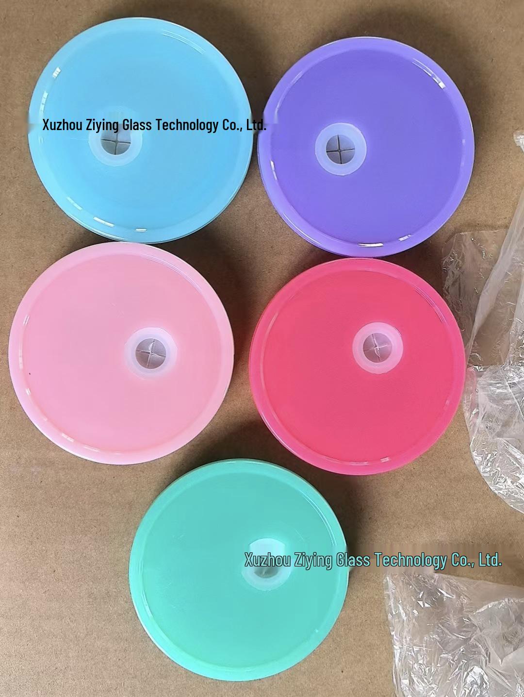 High Temperature Resistant 16oz Frosted Glass Cup with Straw - High Borosilicate Colored Cola Cup