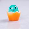 12Pcs Mini Broken Egg Chick Figurine Glow-in-the-dark Miniature Cartoon Egg Chick Resin Statue Sculpture