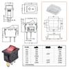 10pcs/lot KCD1 Mini 6A 250VAC Rocker Switch ON OFF SPST 12V 220V Red Green Blue Light Rocker Toggle Switch ON-ON/ON-OFF-ON