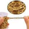 1/5Meters Stainless Steel Chains Paper Clip Shape Chain Necklace Bracelet Chain Bulk Chain For Jewelry Making DIY Chain Material