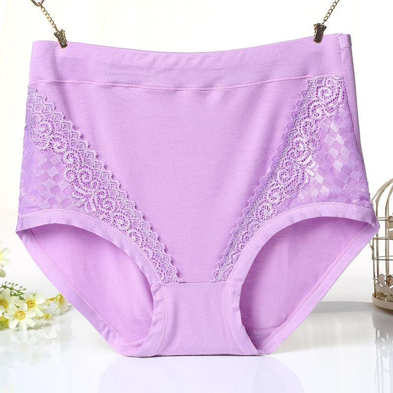 Big Size Lady Spring and Autumn Belly High Waist Middle Aged Mother Briefs