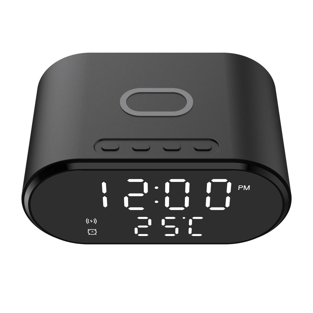 Station De Charge Sans Fil Avec Horloge Numérique Charge Rapide Abs Pc