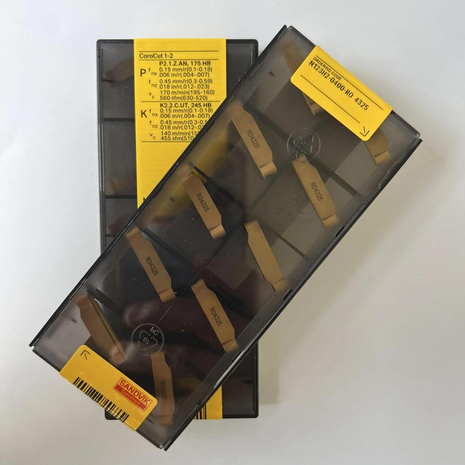 

Original Sandvik / N123H2-0400-RO 4325 / CNC lathe carbide blade 10 PCS