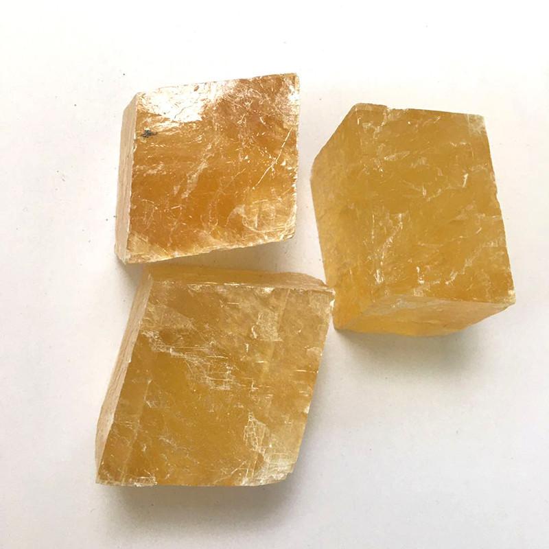 Stunning Yellow White Optic Calcite Cubes Natural Crystal Stones For Home Decor