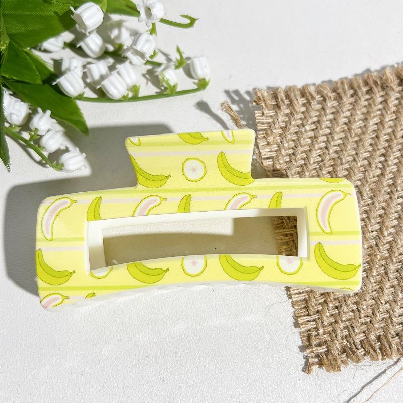 Uv-printed Square Gripper Sweet Fruit Print UpdoShark ClipHair Clip Hair Accessory