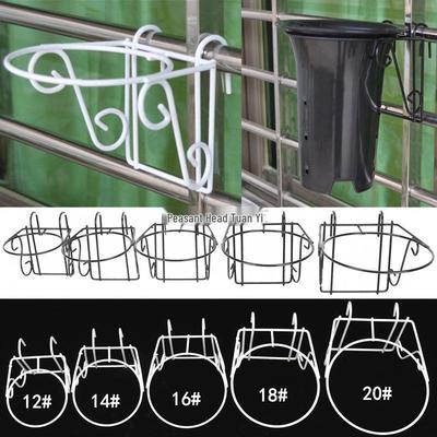 Wrought Iron Rubber-Coated Hanging Flower Stand for Balcony or Window Sill