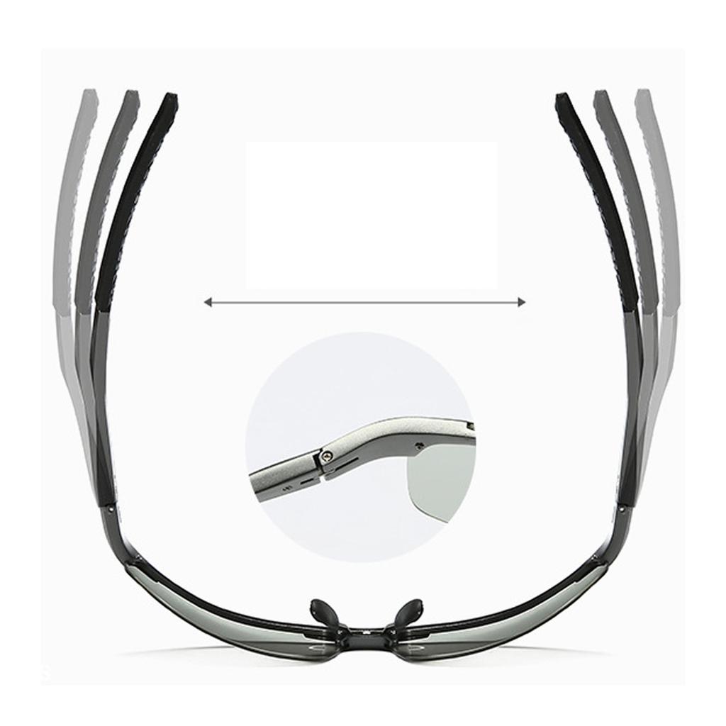 Driving Sunglasses Color Changing Lens High Clarity Polarized Men Sunglasses for Day Night Cycling Running