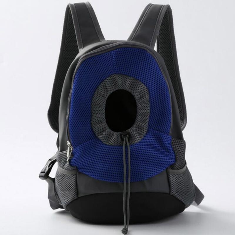 

Одобренный авиакомпанией дышащий рюкзак-переноска для собак и кошек для езды на велосипеде, пеших прогулок, покупок S синий