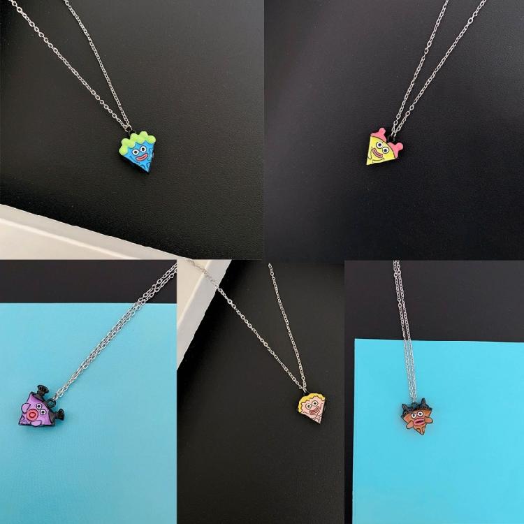 Cartoon Pizza Pendant Necklace for Women Girls, Magnetic Pendant Necklace